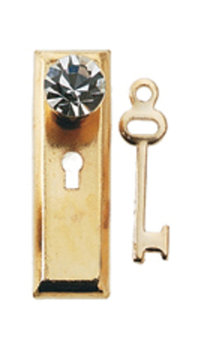 Dollhouse Miniature Crystal Classic Knob W/Key